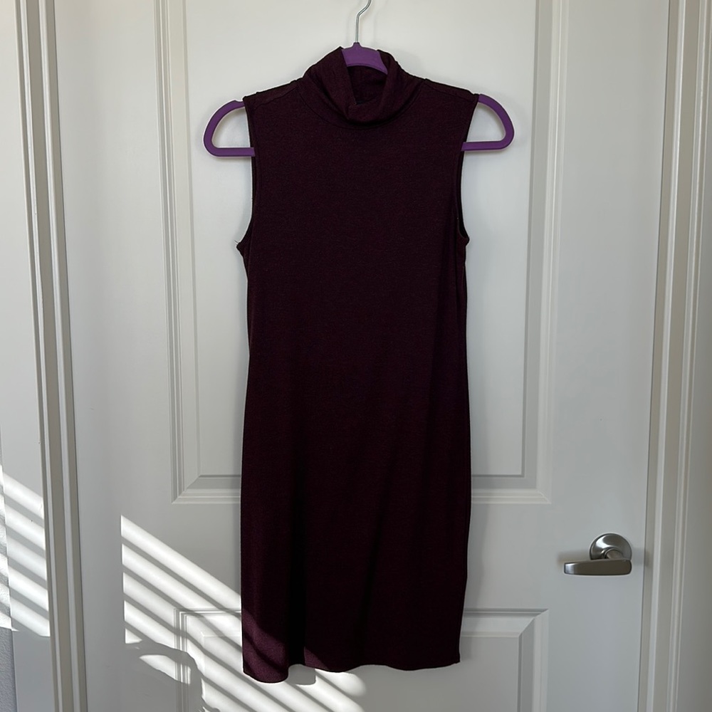 Adrienne Vittadini, maroon midi dress, XS